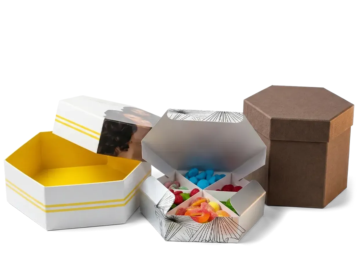 Custom Hexagon Boxes